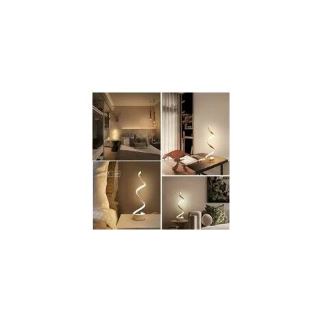 Lampe De Table Lampe De Chevet Design Spirale Moderne Lampe De Table Dimmable Touch Lampes De Chevet Blanc Chaud, Luminosité Réglable,Lampe à Lumière Chaude 4 Lampe De Table Lampe De Chevet Design Spirale Moderne Lampe De Table Dimmable Touch Lampes De Chevet Blanc Chaud, Luminosité Réglable,Lampe à Lumière Chaude – Image 4