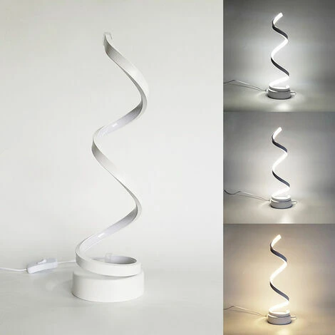 Lampe De Table Lampe De Chevet Design Spirale Moderne Lampe De Table Dimmable Touch Lampes De Chevet Blanc Chaud, Luminosité Réglable,Lampe à Lumière Chaude 2 Lampe De Table Lampe De Chevet Design Spirale Moderne Lampe De Table Dimmable Touch Lampes De Chevet Blanc Chaud, Luminosité Réglable,Lampe à Lumière Chaude – Image 2