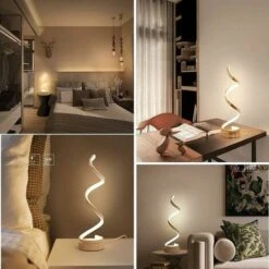 Lampe De Table Lampe De Chevet Design Spirale Moderne Lampe De Table Dimmable Touch Lampes De Chevet Blanc Chaud, Luminosité Réglable,Lampe à Lumière Chaude 7 Lampe De Table Lampe De Chevet Design Spirale Moderne Lampe De Table Dimmable Touch Lampes De Chevet Blanc Chaud, Luminosité Réglable,Lampe à Lumière Chaude -EUROPALAMP Soldes Magasin 100266354 4