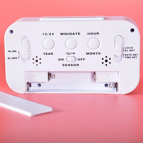 Réveil De Voyage - Horloge Numérique Avec Grand écran LCD, Rétro-éclairage Bleu, Calendrier, Snooze Et Affichage De La Température - Blue 3 Réveil De Voyage - Horloge Numérique Avec Grand écran LCD, Rétro-éclairage Bleu, Calendrier, Snooze Et Affichage De La Température - Blue – Image 3