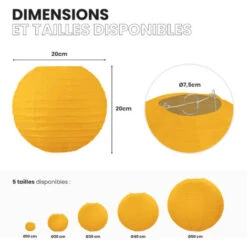 Boule Papier 20cm Orange -EUROPALAMP Soldes Magasin 10361484 3