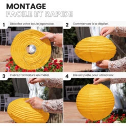 Boule Papier 20cm Orange -EUROPALAMP Soldes Magasin 10361484 4