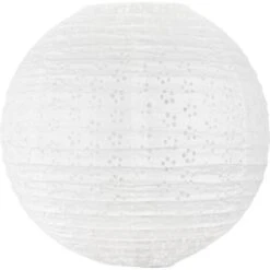 Boule Papier 35cm Ajourée Blanc