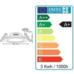 Lot De 10 Spots Encastrables LED Panel Extra-Plat 3W Température De Couleur: Blanc Chaud 3000K -EUROPALAMP Soldes Magasin 11151509 5