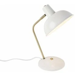 QAZQA Milou - Lampe De Bureau Moderne - 1 Lumière - L 260 Mm - Blanc - Moderne - Éclairage Intérieur - Salon I Chambre I Cuisine I Salle à Manger