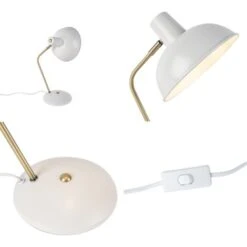QAZQA Milou - Lampe De Bureau Moderne - 1 Lumière - L 260 Mm - Blanc - Moderne - Éclairage Intérieur - Salon I Chambre I Cuisine I Salle à Manger -EUROPALAMP Soldes Magasin 11228300 4