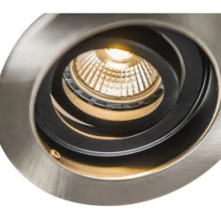 QAZQA Rondoo - Spot Encastrable Moderne - 1 Lumière - Ø 10.4 Cm - Acier - Moderne - Éclairage Intérieur - Salon I Chambre I Cuisine I Salle à Manger -EUROPALAMP Soldes Magasin 11486275 4