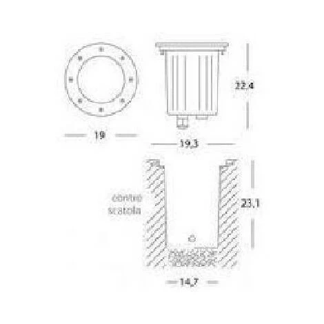 Projecteur EncastrÉ Pour PiÉtons Couleur Aluminium Noir 226/06 2 Projecteur EncastrÉ Pour PiÉtons Couleur Aluminium Noir 226/06 – Image 2