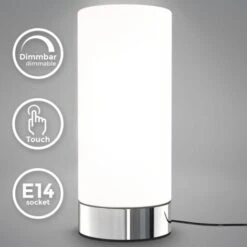 B.K.Licht Lampe De Chevet Tactile 3 Intensités, Lampe De Table Avec Fonction Touch, Lumière De Lecture, éclairage Chambre, Chambre Enfant Bébé, 3 Niveaux De Luminosité