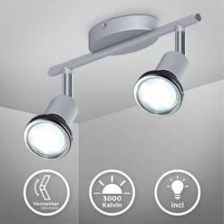 Plafonnier LED 2 Spots Salon Orientable GU10 Métal Spots Plafond 2 Spots 7 Plafonnier LED 2 Spots Salon Orientable GU10 Métal Spots Plafond 2 Spots -EUROPALAMP Soldes Magasin 13224094 3