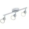 B.K.Licht Plafonnier LED 3 Spots Orientables, Spots Plafond Modernes, Plafonnier Salon Bureau Salle à Manger Cuisine Couloir, Lumière Blanche Chaude, 3 X 3W, GU10