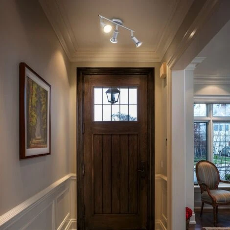 B.K.Licht Plafonnier LED 3 Spots Orientables, Spots Plafond Modernes, Plafonnier Salon Bureau Salle à Manger Cuisine Couloir, Lumière Blanche Chaude, 3 X 3W, GU10 4 B.K.Licht Plafonnier LED 3 Spots Orientables, Spots Plafond Modernes, Plafonnier Salon Bureau Salle à Manger Cuisine Couloir, Lumière Blanche Chaude, 3 X 3W, GU10 – Image 4