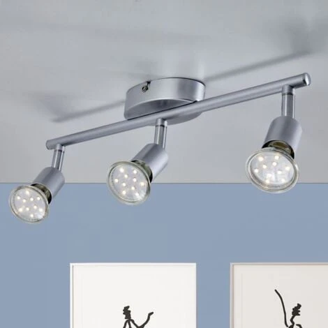 B.K.Licht Plafonnier LED 3 Spots Orientables, Spots Plafond Modernes, Plafonnier Salon Bureau Salle à Manger Cuisine Couloir, Lumière Blanche Chaude, 3 X 3W, GU10 5 B.K.Licht Plafonnier LED 3 Spots Orientables, Spots Plafond Modernes, Plafonnier Salon Bureau Salle à Manger Cuisine Couloir, Lumière Blanche Chaude, 3 X 3W, GU10 – Image 5