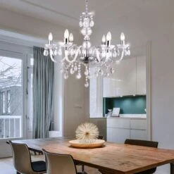 Lustre Plafonnier Suspendu Luminaire Cristal Pendule Lustres Clair Salon éclairage Globo 63116-6 7 Lustre Plafonnier Suspendu Luminaire Cristal Pendule Lustres Clair Salon éclairage Globo 63116-6 -EUROPALAMP Soldes Magasin 13540790 3