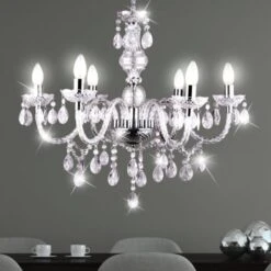Lustre Plafonnier Suspendu Luminaire Cristal Pendule Lustres Clair Salon éclairage Globo 63116-6 8 Lustre Plafonnier Suspendu Luminaire Cristal Pendule Lustres Clair Salon éclairage Globo 63116-6 -EUROPALAMP Soldes Magasin 13540790 4