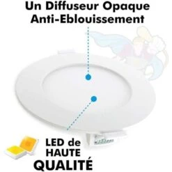 Lot De 10 Spot Encastrable LED Panel Extra-Plat 5W Eq 40W Température De Couleur: Blanc Chaud 3000K 7 Lot De 10 Spot Encastrable LED Panel Extra-Plat 5W Eq 40W Température De Couleur: Blanc Chaud 3000K -EUROPALAMP Soldes Magasin 13601216 3
