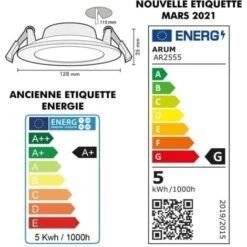 Lot De 10 Spot Encastrable LED Panel Extra-Plat 5W Eq 40W Température De Couleur: Blanc Chaud 3000K 8 Lot De 10 Spot Encastrable LED Panel Extra-Plat 5W Eq 40W Température De Couleur: Blanc Chaud 3000K -EUROPALAMP Soldes Magasin 13601216 4