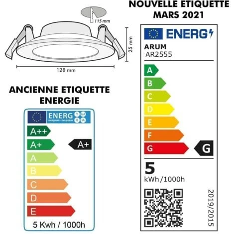 Lot De 10 Spot Encastrable LED Panel Extra-Plat 5W Eq 40W Température De Couleur: Blanc Chaud 3000K 4 Lot De 10 Spot Encastrable LED Panel Extra-Plat 5W Eq 40W Température De Couleur: Blanc Chaud 3000K – Image 4