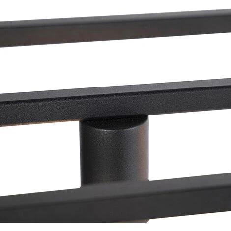 QAZQA Cage - Suspension Multiples Moderne - 5 Lumière - L 1500 Mm - Noir - Moderne - Éclairage Intérieur - Salon I Chambre I Cuisine I Salle à Manger 2 QAZQA Cage - Suspension Multiples Moderne - 5 Lumière - L 1500 Mm - Noir - Moderne - Éclairage Intérieur - Salon I Chambre I Cuisine I Salle à Manger – Image 2