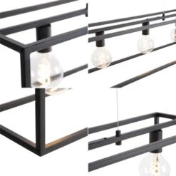 QAZQA Cage - Suspension Multiples Moderne - 5 Lumière - L 1500 Mm - Noir - Moderne - Éclairage Intérieur - Salon I Chambre I Cuisine I Salle à Manger 6 QAZQA Cage - Suspension Multiples Moderne - 5 Lumière - L 1500 Mm - Noir - Moderne - Éclairage Intérieur - Salon I Chambre I Cuisine I Salle à Manger -EUROPALAMP Soldes Magasin 14839650 3