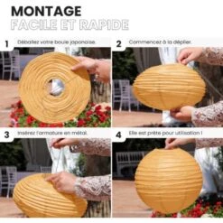 Boule Papier 20 Cm Cumin -EUROPALAMP Soldes Magasin 14857936 4