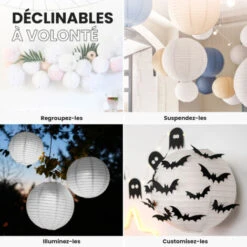 Boule Papier 40cm Vert Sauge 9 Boule Papier 40cm Vert Sauge -EUROPALAMP Soldes Magasin 14857944 5