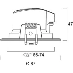 SPOT ENCASTRE LED IP65 FIXE BLANC NEUTRE 4000K 6,5W 600 LUMENS - SYLVANIA -EUROPALAMP Soldes Magasin 14893678 5