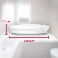 B.K.Licht Plafonnier LED Salle De Bain, Platine LED 12W Intégrée, 1200lm, éclairage Pièces Humides, IP44, Blanc Neutre 4000K, 230V, Ø 280mm -EUROPALAMP Soldes Magasin 16358435 5