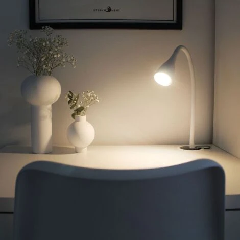 Lampe De Lecture LED / Luminaire De Chevet à Pince Blanche Dimmable Lampe De Table Lampe De Bureau 4 Lampe De Lecture LED / Luminaire De Chevet à Pince Blanche Dimmable Lampe De Table Lampe De Bureau – Image 4