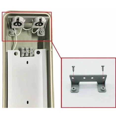 Réglette LED étanche Double Pour Tubes Lumineuse T8 120cm IP65 (boitier Vide) (Pack De 8) - SILAMP 5 Réglette LED étanche Double Pour Tubes Lumineuse T8 120cm IP65 (boitier Vide) (Pack De 8) - SILAMP – Image 5