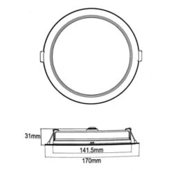 Spot LED Encastrable Rond BLANC 18W Ø170mm (Pack De 10) - Blanc Chaud 2300K - 3500K - SILAMP -EUROPALAMP Soldes Magasin 17615682 4