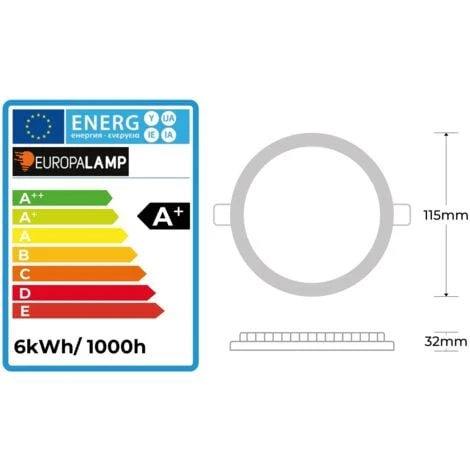 EUROPALAMP 10 Spot Encastrable LED 6W Rond Extra-Plat - Blanc Chaud 3000K 5 EUROPALAMP 10 Spot Encastrable LED 6W Rond Extra-Plat - Blanc Chaud 3000K – Image 5