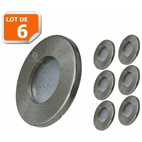 6 Spots LED Encastrables Alu Brossé Etanche IP44 Pour Salle De Bain Blanc Neutre 1 6 Spots LED Encastrables Alu Brossé Etanche IP44 Pour Salle De Bain Blanc Neutre