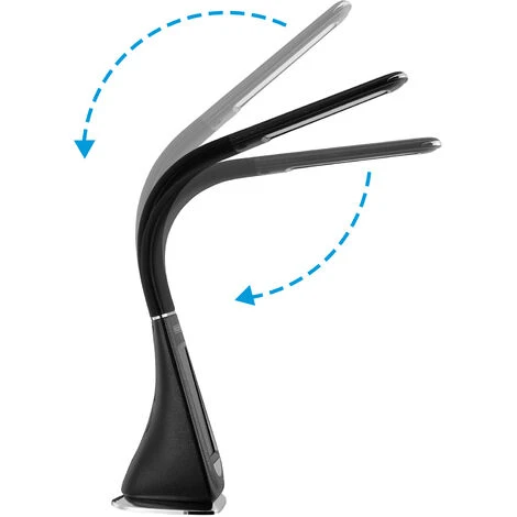 Lampe De Bureau à LED Noir/Blanc 4en1 Multifonction Lampe Calendrier Montre Thermomètre Maison Lampe De Table Salon Noir 5 Lampe De Bureau à LED Noir/Blanc 4en1 Multifonction Lampe Calendrier Montre Thermomètre Maison Lampe De Table Salon Noir – Image 5