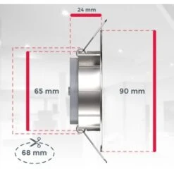 B.K.Licht Lot De 6 Spots à Encastrer IP23 Ultraplats 24mm, Orientables Et Dimmables, Ø90mm, Nickel Mat, éclairage Plafond Encastrable, Platines LED 5W, 460Lm, Blanc Chaud 3000K -EUROPALAMP Soldes Magasin 20408671 5