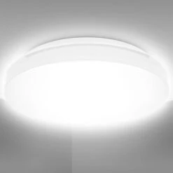 B.K.Licht Plafonnier LED Spéciale Sdb, Ø22cm, Protection Contre Les Projections D’eau IP44, Platine LED 10W Intégrée, 900lm, Lumière Blanche Neutre 4000K