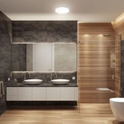 B.K.Licht Plafonnier LED Spéciale Sdb, Ø22cm, Protection Contre Les Projections D’eau IP44, Platine LED 10W Intégrée, 900lm, Lumière Blanche Neutre 4000K -EUROPALAMP Soldes Magasin 24113968 4