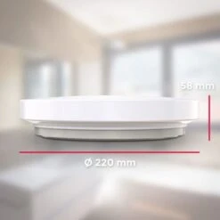B.K.Licht Plafonnier LED Spéciale Sdb, Ø22cm, Protection Contre Les Projections D’eau IP44, Platine LED 10W Intégrée, 900lm, Lumière Blanche Neutre 4000K -EUROPALAMP Soldes Magasin 24113968 5