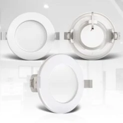B.K.Licht Lot De 9 Spots Encastrables Spéciales Salle De Bain IP44, Protégés Contre Les Projections D’eau, Ultra Plat, Ø115mm, Modules LED 6W, Lumière Blanche Chaude -EUROPALAMP Soldes Magasin 24113975 3