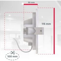 B.K.Licht Lot De 9 Spots Encastrables Spéciales Salle De Bain IP44, Protégés Contre Les Projections D’eau, Ultra Plat, Ø115mm, Modules LED 6W, Lumière Blanche Chaude -EUROPALAMP Soldes Magasin 24113975 5