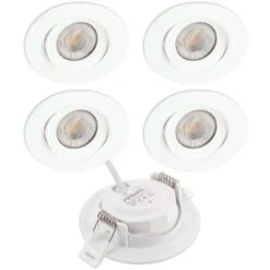 5 Spots Encastrables LED ASTURIE Orientable 7W Eq. 75W Température De Couleur: Blanc Chaud 3000K