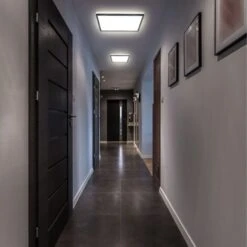B.K.Licht Plafonnier LED Ultra Plat 29mm Avec Rétroéclairage Indirect, Platine LED 22W Intégrée, 3000Lm, Lumière Blanche Neutre 4000K, éclairage Plafond 42x42cm -EUROPALAMP Soldes Magasin 24633177 4