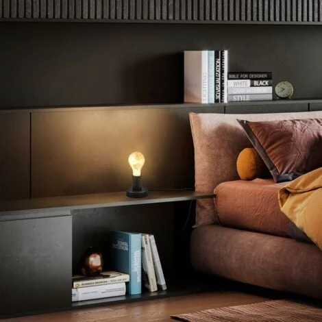 Lampe à Poser Rétro Lampe De Lecture Métal Noir Mat Douille E27 Câble Avec Interrupteur Lampe De Chevet Vintage Ø10cm 3 Lampe à Poser Rétro Lampe De Lecture Métal Noir Mat Douille E27 Câble Avec Interrupteur Lampe De Chevet Vintage Ø10cm – Image 3