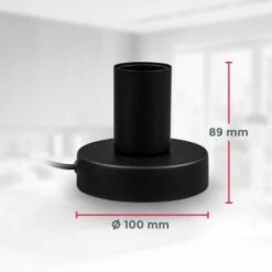 Lampe à Poser Rétro Lampe De Lecture Métal Noir Mat Douille E27 Câble Avec Interrupteur Lampe De Chevet Vintage Ø10cm 8 Lampe à Poser Rétro Lampe De Lecture Métal Noir Mat Douille E27 Câble Avec Interrupteur Lampe De Chevet Vintage Ø10cm -EUROPALAMP Soldes Magasin 25966801 4