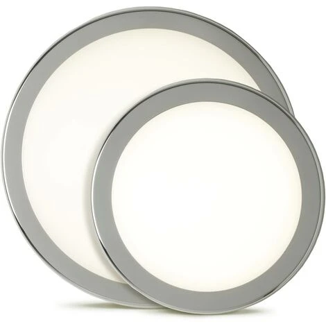 Plafonnier Salle De Bain ECO Wand- Applique Salle De Bain - éclairage Plafond - Avec Anneaux Interchangeables De Couleurs- Chrome Et Blanc Luceco 4 Plafonnier Salle De Bain ECO Wand- Applique Salle De Bain - éclairage Plafond - Avec Anneaux Interchangeables De Couleurs- Chrome Et Blanc Luceco – Image 4