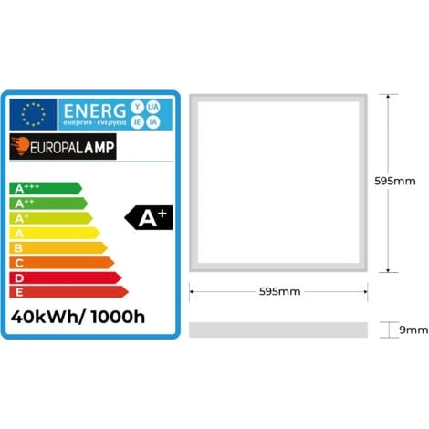 EUROPALAMP Dalle LED 600x600 40W Blanc Neutre 4000k Haute Luminosité - Plusieurs Modèles Disponibles 5 EUROPALAMP Dalle LED 600x600 40W Blanc Neutre 4000k Haute Luminosité - Plusieurs Modèles Disponibles – Image 5