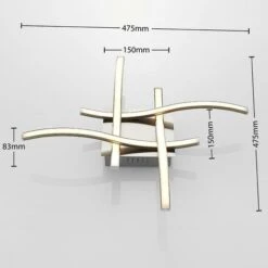 LED Plafonnier 'Agostina' En Métal Pour Salon & Salle à Manger -EUROPALAMP Soldes Magasin 26934143 4