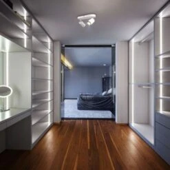 Plafonnier LED Lampe à 2 Flammes I Pivotante I Tournante I GU10 I Blanc Mat I Sans Ampoule I Couloir I Cuisine -EUROPALAMP Soldes Magasin 27245512 4