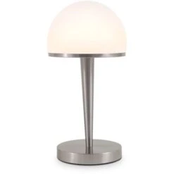 B.K.Licht Lampe De Table Abat-jour Verre Graduable Par Variateur Tactile Intégré Dimmable E14 Lampe De Chevet Verre Opale