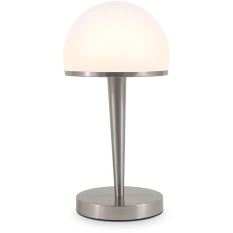 B.K.Licht Lampe De Table Abat-jour Verre Graduable Par Variateur Tactile Intégré Dimmable E14 Lampe De Chevet Verre Opale 1 B.K.Licht Lampe De Table Abat-jour Verre Graduable Par Variateur Tactile Intégré Dimmable E14 Lampe De Chevet Verre Opale